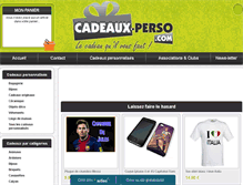 Tablet Screenshot of cadeaux-perso.com